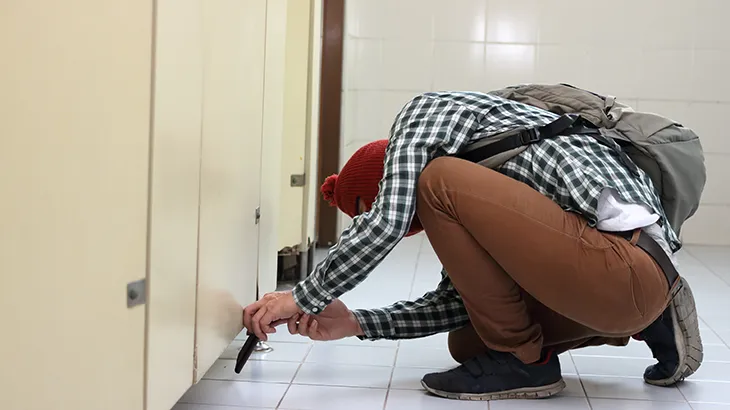 Vorsicht Kamera! Fristlose Kündigung nach Foto beim Toilettengang