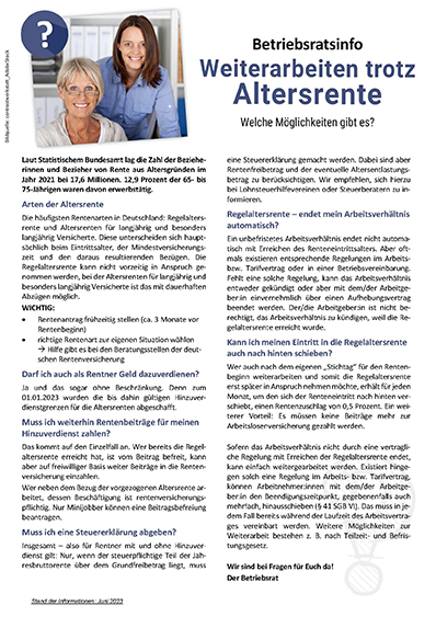 Weiterarbeiten trotz Altersrente - Unter welchen Bedingungen ist das möglich?