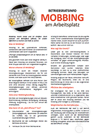 Musteraushang für Personalrat und Betriebsrat zum Thema Mobbing am Arbeitsplatz