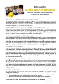 Musteraushang zum Thema Sucht am Arbeitsplatz für Betriebs- und Personalräte