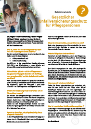 Gesetzlicher Unfallversicherungsschutz für Pflegepersonen, Musteraushang für Betriebsrat und Personalrat