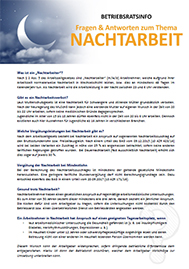 Musteraushang für Betriebsräte und Personalräte zum Thema Nachtarbeit