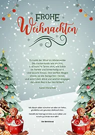 Weihnachtsgrüße als Vorlage für Betriebsrat und Personalrat 3 Weihnachtsaushang Weihnachtsgruß 2025 für Betriebsräte und Personalräte Illustration Tannen Lebkuchen Kakao
