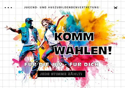 Postkarte zur JAV-Wahl_Komm wählen